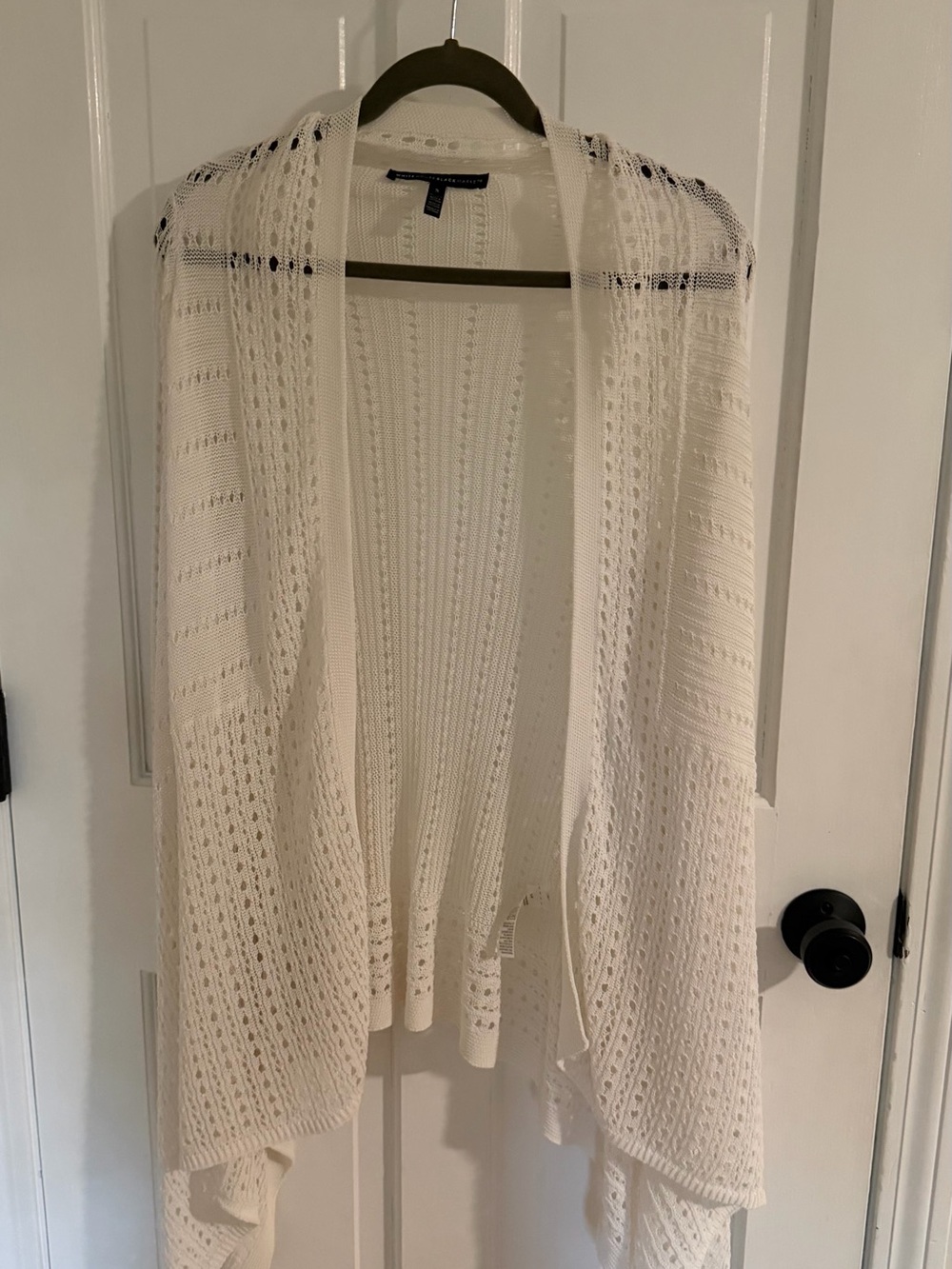 White House Black Market White Open-Knit Sweater